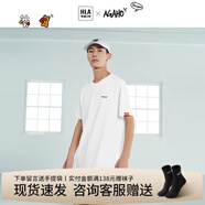 海瀾之家（HLA）短袖t恤男裝24夏季AGAHO設計師系列抗菌防螨休閑上衣服男士T恤衫 漂白4D S 165建議57-62kg