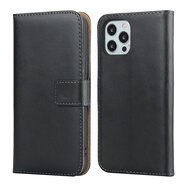 iCoverCase適用iPhone12promax手機(jī)殼iPhone13保護(hù)套蘋果78plus真皮插卡皮套 黑色 iPhone 5/5s/SE