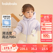 巴拉巴拉童裝嬰兒羽絨服男童冬季女童短款外套兒童寶寶萌 粉紫A70708 80 充絨量62g