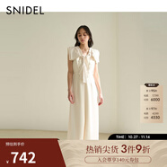 SNIDEL2025春夏新品優(yōu)雅氣質無袖收腰海軍領結連衣裙SWFO252068 象牙白 S (0)