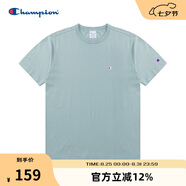 Champion冠軍t恤男24新款純棉情侶寬松短袖上衣 M606灰藍色 L 
