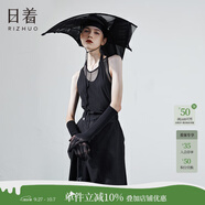日著原創(chuàng)女裝2024夏季新款無(wú)袖百搭上衣女時(shí)尚外穿吊帶背心 俠影黑 M