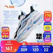安踏兒童運動鞋男女童跑步鞋秋冬季網(wǎng)革旋鈕扣犟彈科技學生赤焰跑鞋 【女密網(wǎng)】黑/藍/白5523-2 32 腳長約20cm
