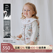 OAK FAMILY兒童羽絨馬甲女童加厚羽絨背心嬰幼兒雙面馬甲 愛(ài)麗絲花園 【雙面兩穿】 80 cm