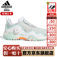 阿迪達(dá)斯 （adidas）高爾夫鞋女士BOA旋鈕鞋球鞋輕便透氣時尚舒適運(yùn)動鞋防側(cè)滑緩震 FW5632 白/亮橙/清澈薄荷綠 無釘 35 （UK4.0）