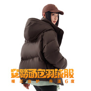 安踏面包羽絨服丨六度芯羽絨夾克女冬季新款寬版棉服上衣保暖外套