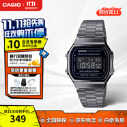 卡西歐（CASIO）手表旗艦店 黑客帝國防水學(xué)生男石英電子小黑表 輕奢情人節禮物 A168WGG-1BDF