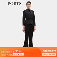 PORTS寶姿早春新品女裝小腳口長(zhǎng)褲ALD8P009PWQ076 黑色 XL (10)