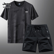 JEEP SPIRITJEEP吉普T恤男士休閑 8902黑色+黑色61621 6XL