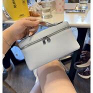 高品質LP飯盒包2025新款小方包女時尚百搭簡約通勤高級感 美人藍（銀扣） 下單送全套禮盒