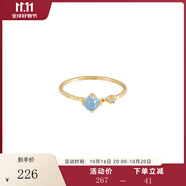 Arsis銀飾秘密花園仲夏藍調(diào)細戒小眾高級原創(chuàng)設計時尚戒指送女友禮物 仲夏藍調(diào)細戒（港碼14）