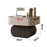 2025全新精美小床頭柜小茶幾可愛(ài)純實(shí)木收納盒輕奢高端家庭臥室 50寬 整裝45x40x50cm