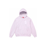 SupremeSS24 WEEK5 HOODED SWEATSHIRT 刺繡徽標拉絨加絨連帽長(cháng)袖衛衣 淺紫色 L