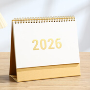 錦兔 2026馬年臺歷簡約小清晰桌面擺件日歷定制大格子記事辦公計(jì)劃本打卡自律月計(jì)劃表2025無印風(fēng) 中號牛皮紙架