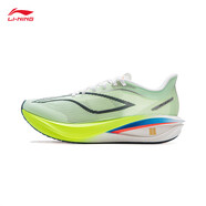 李寧（LI-NING）飛電5 CHALLENGER跑步鞋男鞋輕量回彈馬拉松競速跑鞋 標準白/熒光亮綠 39