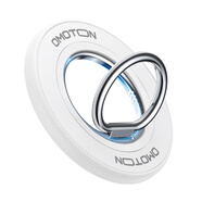 奧姆頓OMOTON機械式磁吸指環(huán)扣360度旋轉解壓雙面磁吸手機支架指環(huán)支架 銀刺白