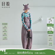 日著(zhù)（rizhuo）原創(chuàng  )設計女褲2024夏季新款時(shí)尚休閑抹胸吊帶闊腿牛仔連體衣褲 唰粉 L
