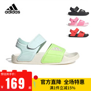 阿迪達斯 （adidas）童鞋露腳趾兒童涼鞋夏季款男童女童魔術貼軟底小大童沙灘鞋GW0344 IH3635 薄荷綠 39 碼/6uk/腳長24cm