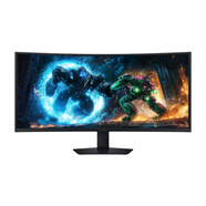 三星（SAMSUNG）40英寸 G75F 180Hz WUHD 4K 1000R 曲面帶魚 HDR600 旋轉(zhuǎn)升降 玄龍騎士電競顯示器 LS40FG756ECXXF