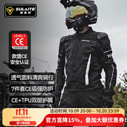 速萊特摩托車四季騎行服仿賽機(jī)車服騎士服賽車防摔秋冬防水男女騎行裝備 【黑色上衣】夏季/透氣/CE護(hù)具 XL