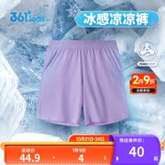 361°兒童短褲夏季男女童3-12歲透氣運(yùn)動(dòng)褲梭織五分褲 紫 150