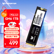 宏碁掠奪者（PREDATOR）1TB SSD固態(tài)硬盤 M.2接口(NVMe協(xié)議) GM6系列｜NVMe PCIe 4.0讀速7200MB/s AI電腦存儲配件