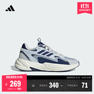 adidas「波波鞋」OZWAVE厚底休閑老爹鞋男女新款阿迪達(dá)斯輕運(yùn)動   淺藍(lán)色/深藍(lán)色   42