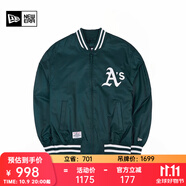 NEW ERA紐亦華MLB棒球NY夾克刺繡春秋男女情侶運(yùn)動(dòng)休閑外套 13546434-綠色 AS M