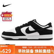 耐克NIKE板鞋男休閑鞋熊貓 DUNK緩震翻毛皮運動(dòng)鞋 FQ8249-100黑白44