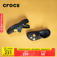 CROCS卡駱馳洞洞鞋貝雅男鞋女鞋輕便耐磨一腳蹬拖鞋休閑鞋|10126 黑色-001 45 (290mm)