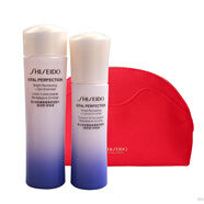 資生堂（Shiseido）悅薇水乳小樣護膚品化妝品旅行套裝 (滋潤)中樣2件（水75ml+乳50ml）+化妝包