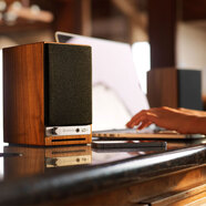 科倫特Audioengine聲擎桌面式HiFi藍牙音響立體聲1有源多媒體電腦音箱 胡桃木