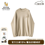 William fox&sons威廉?？怂鼓醒b東方簡(jiǎn)奢風(fēng)德國拜耳科技德絨紅外fa熱中領(lǐng)針織衫男 中杏色 L /50