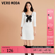 VEROMODA連衣裙秋冬甜美小個(gè)子新年戰(zhàn)袍紅色法式小香風(fēng)3361022 S85本白色 160/80A/S