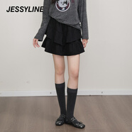 Jessy line半身裙女小個(gè)子短裙 jessyline 黑色 M