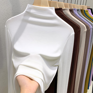 阿瑪施（AMASS）哥弟適用莫代爾半高領(lǐng)長(cháng)袖內搭衣女2025新款修身秋冬洋派內搭安可 白色【單件裝】螺紋面料 M 建議80-105斤