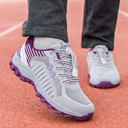 足力健大師老人鞋2025秋冬季中老年健步鞋男士運動(dòng)鞋防滑軟底爸爸鞋加絨 8806淺灰女款 39