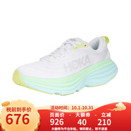 HOKA ONE ONE 女款 Bondi 8邦代8輕便緩震慢跑鞋運(yùn)動(dòng)鞋 1127952女款BDBSO-香檳白/亮海藍(lán) 40 (US8 40)