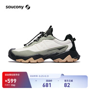 Saucony索康尼CANYON WLK防潑水越野跑鞋男女戶(hù)外休閑鞋防滑登山徒步鞋 米綠黑1 43