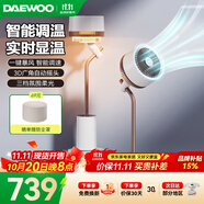 大宇（DAEWOO）【國(guó)家補(bǔ)貼】空氣循環(huán)扇電風(fēng)扇家用宿舍臥室客廳辦公室立式落地扇氛圍燈納涼空調(diào)伴侶F30 F30PRO奶糖白【一鍵暴風(fēng)+殺菌凈化+感溫調(diào)速】