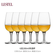 萊仕得（LESTEL）品牌直營(yíng)LESTEL水晶玻璃干邑杯白蘭地杯洋酒杯烈酒杯 侍酒杯 200ml 6只