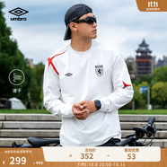 茵寶（Umbro）【歐文同款】官方長袖T恤秋季男復(fù)古十字球衣足球運(yùn)動長袖T恤衫 雪花白長袖 L
