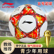 李寧（LI-NING）足球5號世界杯比賽訓練成人五號足球中考標椎小學(xué)生專(zhuān)用耐磨球