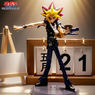 游戲王 YU-GI-OH! VRAINS周邊正版限量手辦模型車(chē)載機箱桌面擺件送男生朋友生日禮物雕像GK 【日版頂配】戰斗武藤游戲-21.5cm