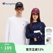Champion冠軍長袖T恤男2024秋季刺繡小Clogo純棉上衣女