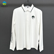 GOLF韓版新款高爾夫長(cháng)袖t恤男秋季運動(dòng)上衣時(shí)尚簡(jiǎn)約彈力GOLF衣服上衣 白色 S