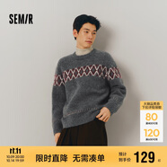 森馬毛衫男冬季費爾島提花民族風(fēng)針織衫復(fù)古情侶毛衣109724107206