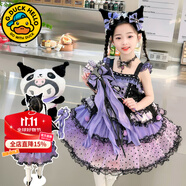 G.DUCKKIDS庫洛米衣服女童兒童連衣裙夏季洛麗塔公主裙生日裙子春秋圣誕服裝 吊帶裙+發(fā)箍 夏季 140 建議身高130-140cm9-10歲