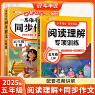 斗半匠五年級同步作文閱讀理解專(zhuān)項訓練五年級上冊語(yǔ)文課內外閱讀強化小學(xué)生滿(mǎn)分作文滿(mǎn)分范文作文范文（2冊