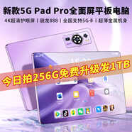 GUNCAKU熱銷(xiāo)三星全面屏驍龍8Gen2平板pad超薄平板電腦超清2K全貼合屏全網(wǎng)通5GWiFi八核游戲辦公二合一平板 【紫】驍龍強勁處理器 12英寸A5 16G運行+內存256G+藍牙鍵盤(pán)【升10